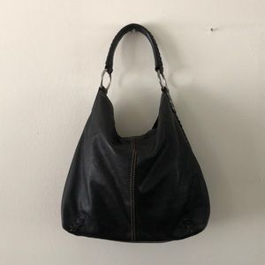 Lucky Whipstitch Hobo Black Handbag